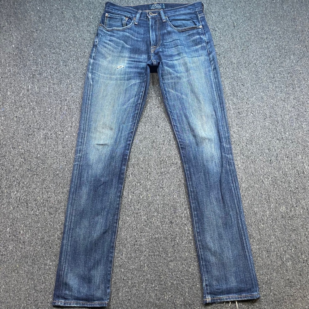 Lucky Brand 121 Heritage Slim Sz 30 Mens Blue Grunge Distressed Denim Jeans